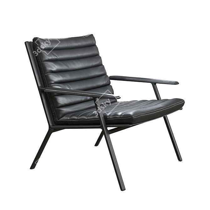Stylish Leather Armchair with Vray 3D model image 7