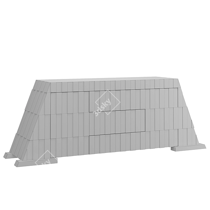 Elegant Almont Credenza by Kelly 3D model image 4