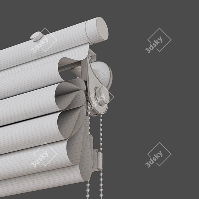 Roman Shades Set with 4 Opening Options 3D model image 7