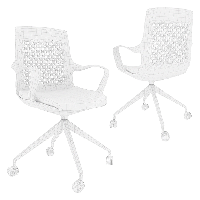 Modern Office Chair - Tara 3D model image 2