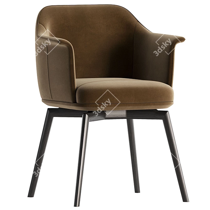 Luxury Italian Poltrona Frau Archibald Chair 3D model image 2