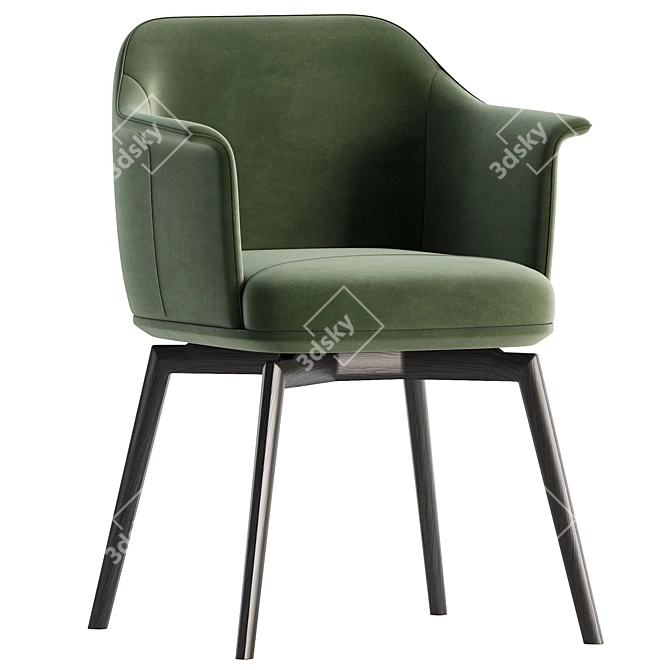 Luxury Italian Poltrona Frau Archibald Chair 3D model image 3