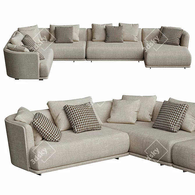Modern Modular Molteni&C Cleo Sofa 3D model image 1