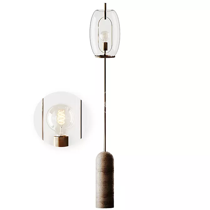 CAPULLO Glass Floor Lamp Unique 3D model image 1