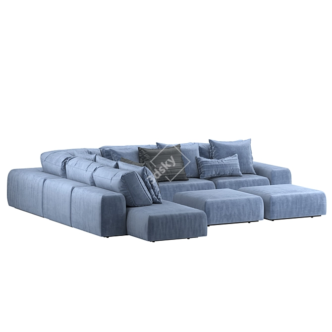 Luxury Modular Baxter Sofa 3D model image 4