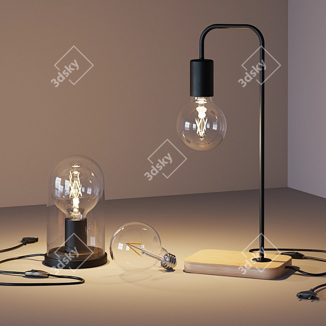 IKEA Desktop Lamp Trio 3D 3D model image 5