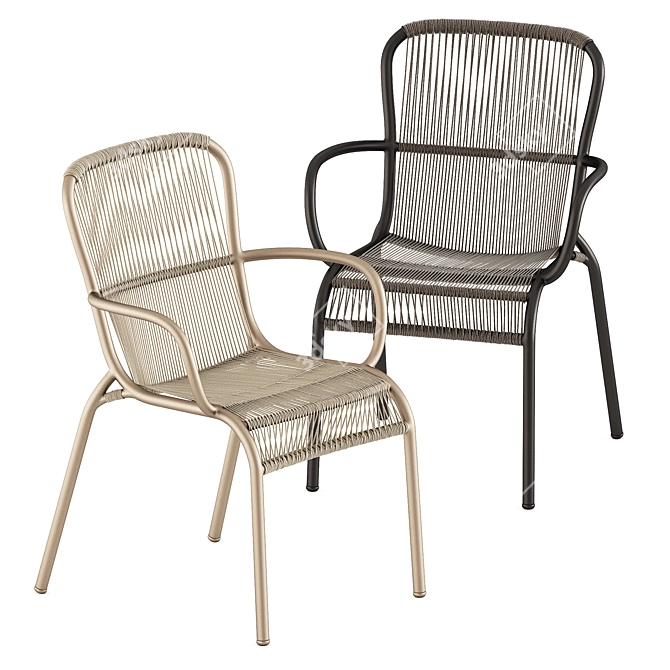 Recreate Outdoor Dining Set 3D model image 4