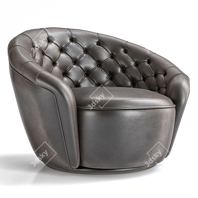 Visionnaire Agon Leather Lounge Chair 3D model image 3