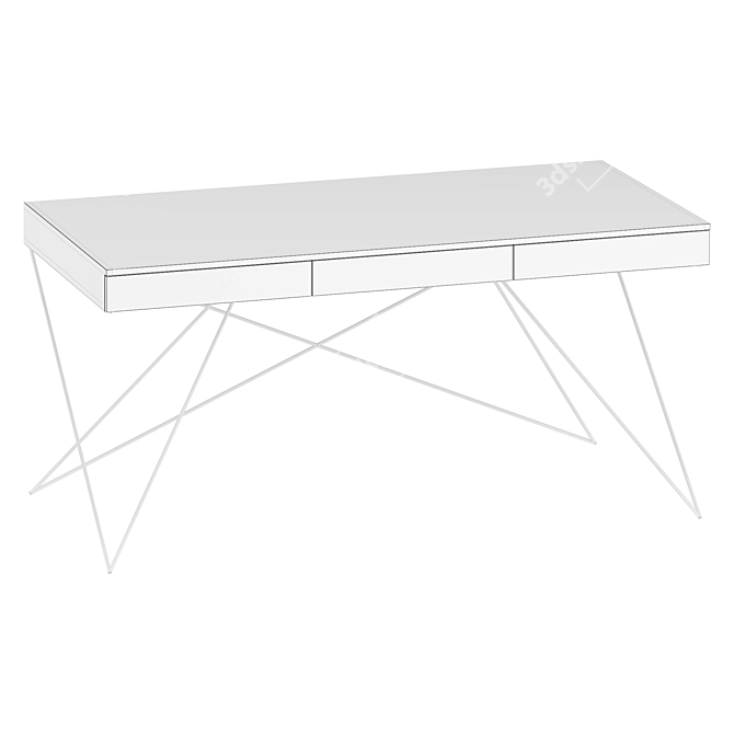 Sleek Plywood Table byfurniture 3D model image 4