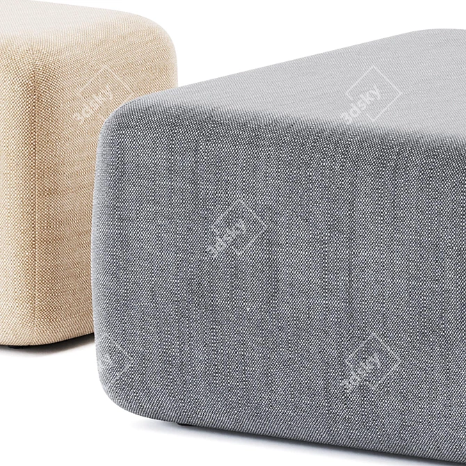 Viccarbe Season Poufs: Chic Seating 3D model image 2