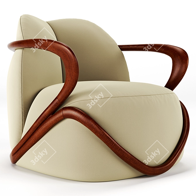 Hug Giorgetti Armchair 2017 Collection 3D model image 2