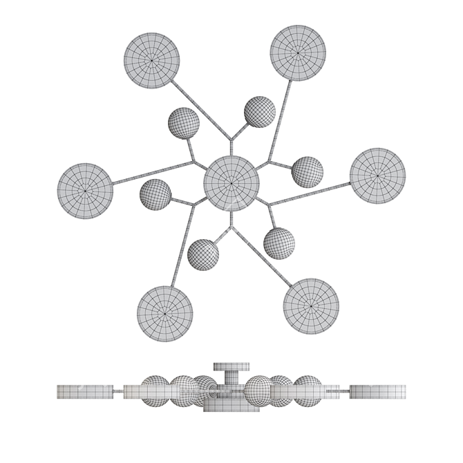 MARTA 13 LED Ceiling Chandelier 3D model image 3