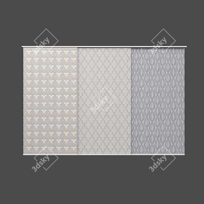 Adjustable Roman Blinds Kit 3D model image 3