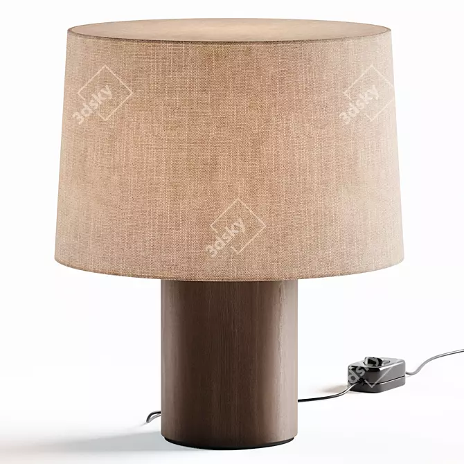 Sleek Eclipse Table Lamp Design 3D model image 1