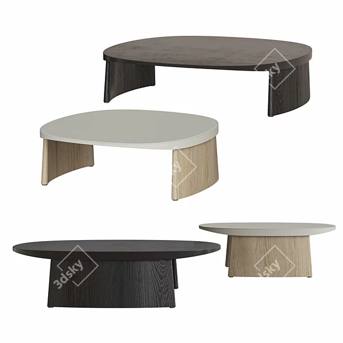 Sleek Cleo Coffee Table Collection 3D model image 2
