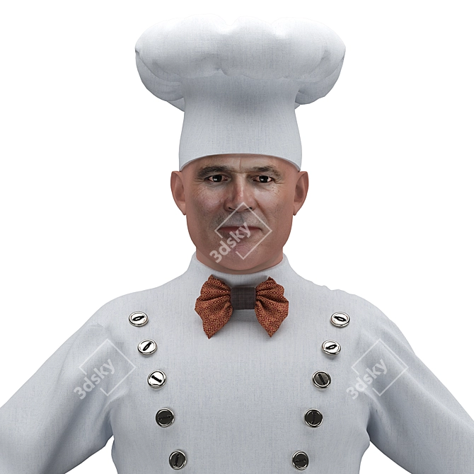 Chef Character Model - PBR_TEXTURES 3D model image 3