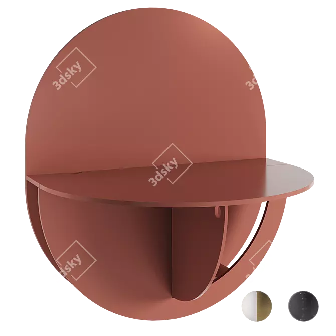 Foldable Wall Table Anzio Redoute 3D model image 1