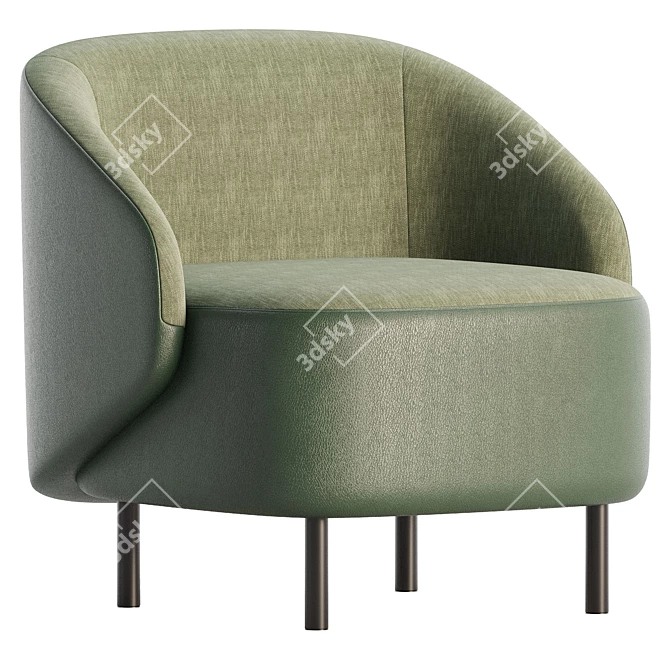 Modern 2017 Fabric Armchair Design 3D model image 3