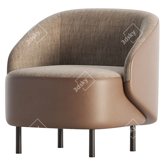 Modern 2017 Fabric Armchair Design 3D model image 5
