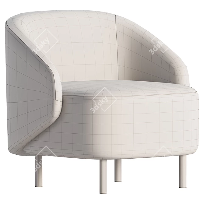 Modern 2017 Fabric Armchair Design 3D model image 7