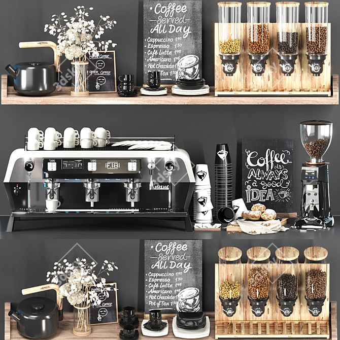 Sanremo Coffee Shop Set: Premium Grinders 3D model image 1