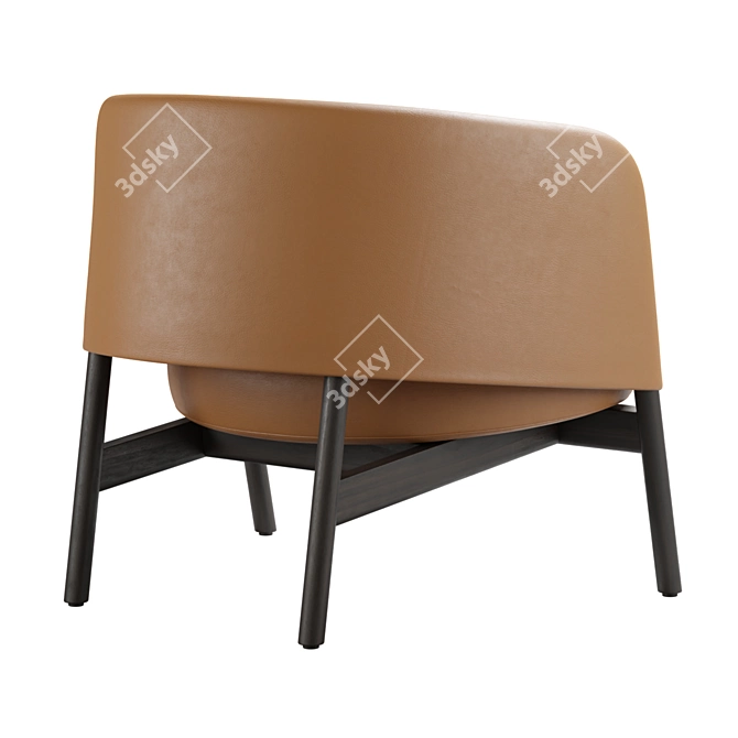 Elegant Collar Armchair for Subdivision 3D model image 6