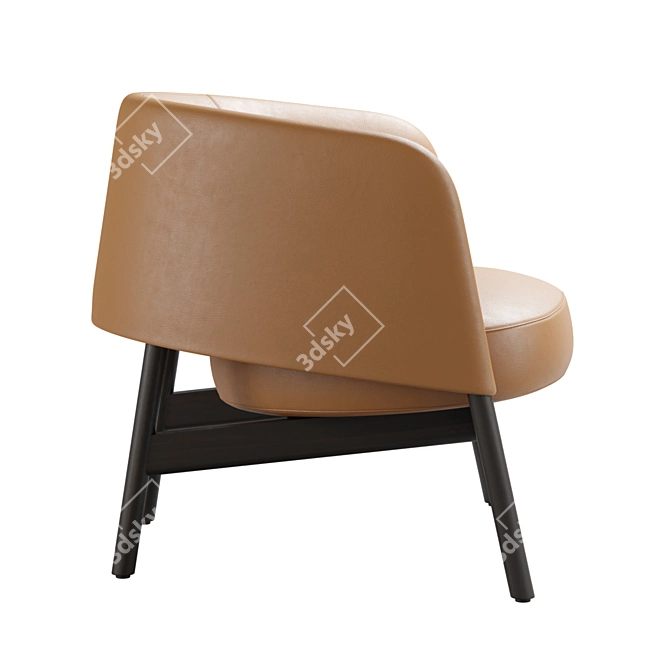 Elegant Collar Armchair for Subdivision 3D model image 7