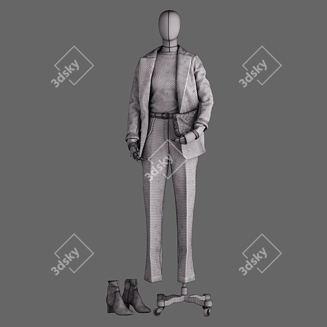 Store & Wardrobe Mannequin 3D model image 4