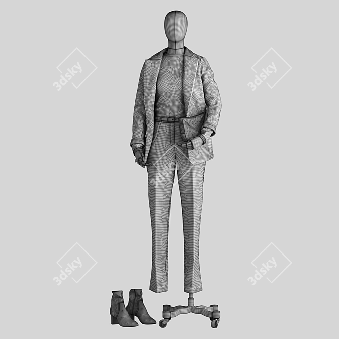 Store & Wardrobe Mannequin 3D model image 9