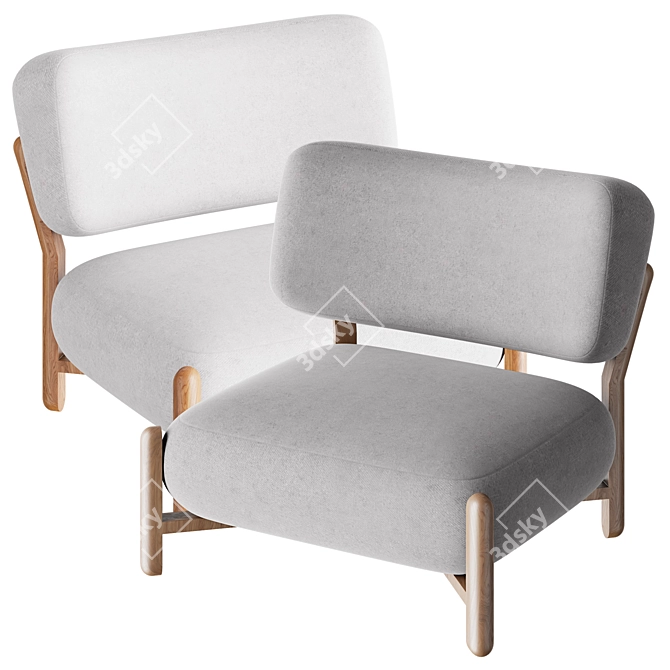 Contemporary FO Armchair ideal for home 3D model image 1