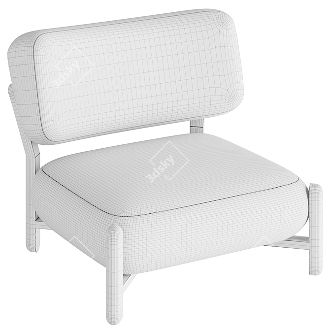 Contemporary FO Armchair ideal for home 3D model image 7
