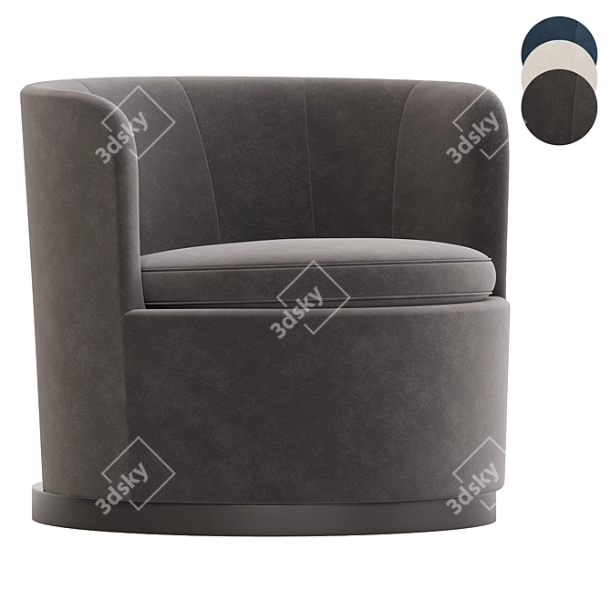 Modern Design Flexform ADELE Armchair 3D model image 3