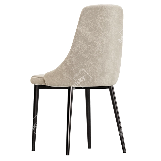 Beige Modern Designer Chair 3D model image 3