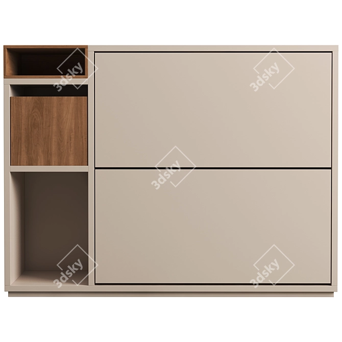 Modern Double Shoe Storage Solution 3D model image 3