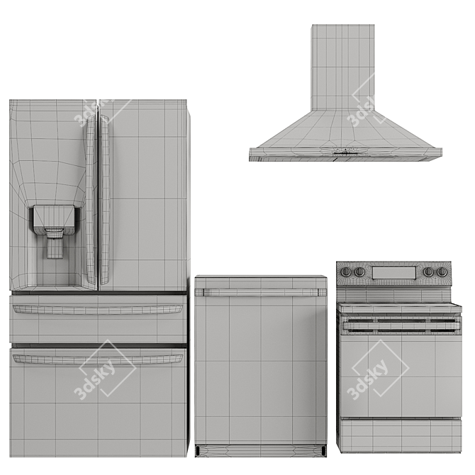 LG Smart Kitchen Appliance Set 3D model image 3