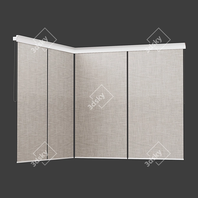 Roller Shades. Modern Corner Design 3D model image 2