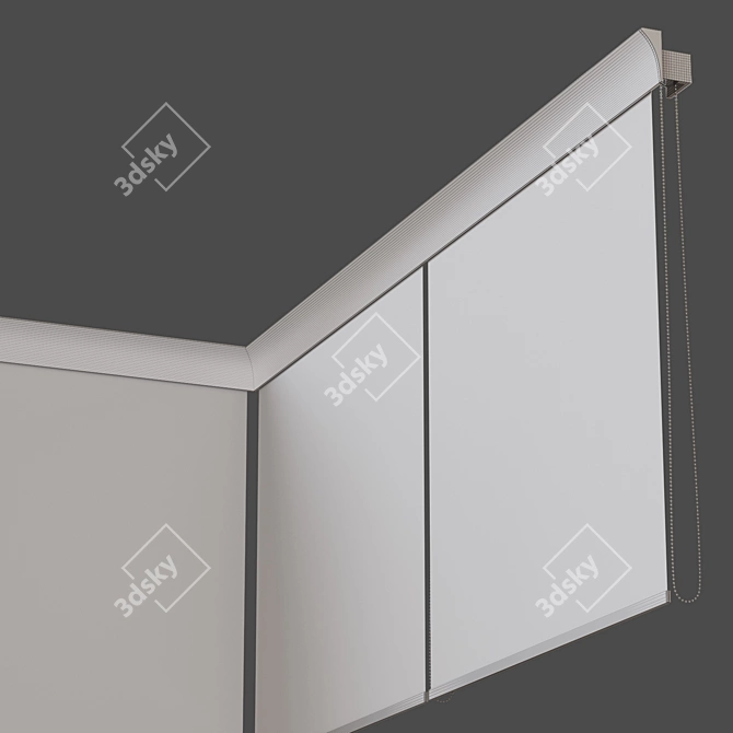 Roller Shades. Modern Corner Design 3D model image 4