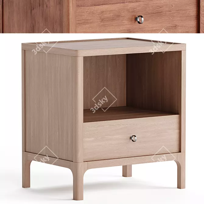 Modern Pinch Joyce Bedside Table 3D model image 1