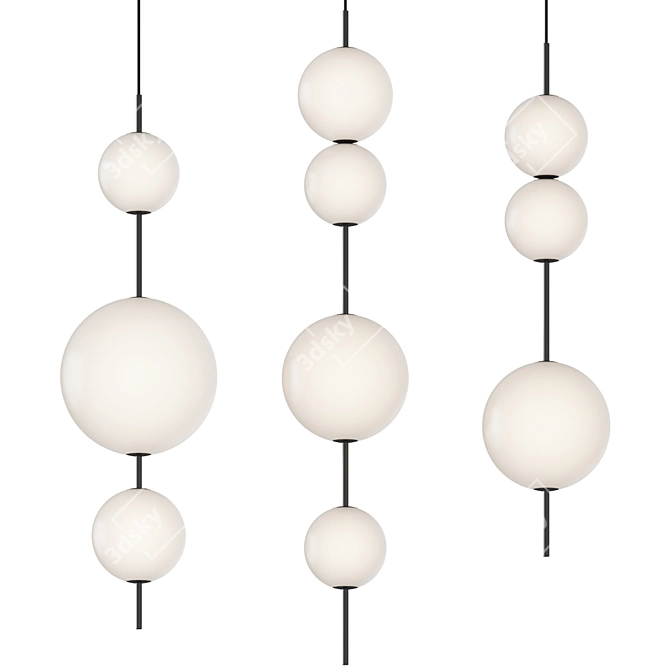  Geometrical Globes Pendant Light 3D model image 1