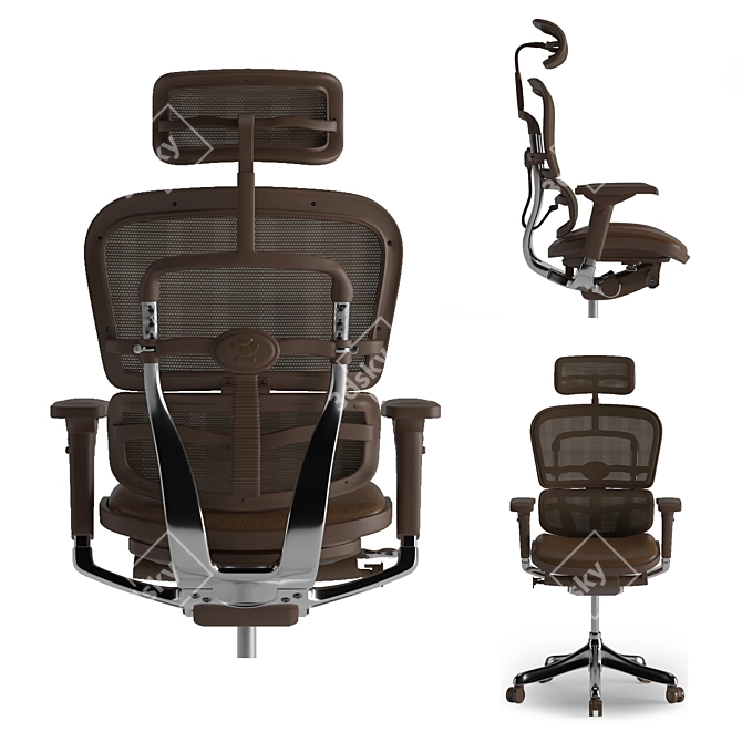 Ergohuman 3D Leather Office Chair 3D model image 3