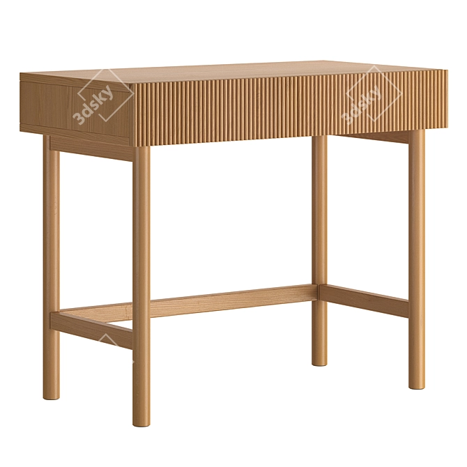 Solid Oak Writing Desk, Pilpao 3D model image 1