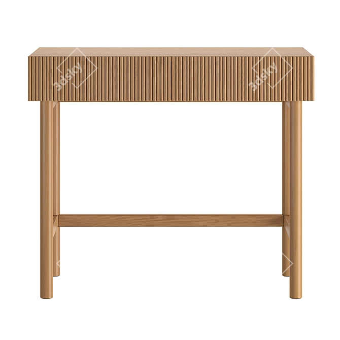 Solid Oak Writing Desk, Pilpao 3D model image 2