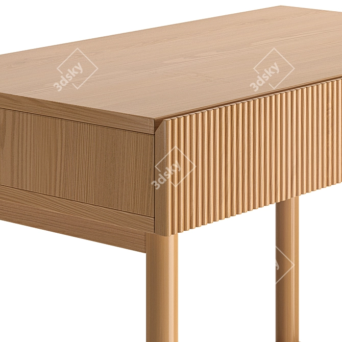 Solid Oak Writing Desk, Pilpao 3D model image 3