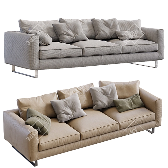 Elegant 2013 Sofa Set 3D model image 7