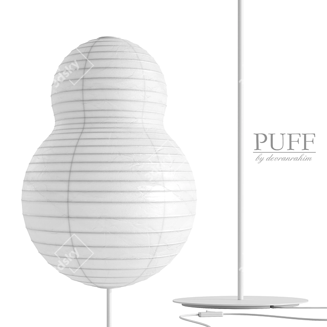 Modern Puff Floor Lamp Design 3D model image 1