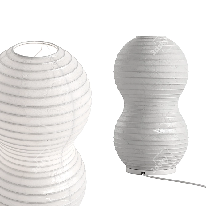 Sleek PUFF Table Lamp Reflection 3D model image 2