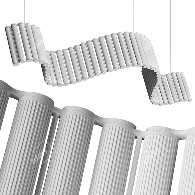 Italian Chain Lighting System, Viabizzuno's Coppibartali 3D model image 7