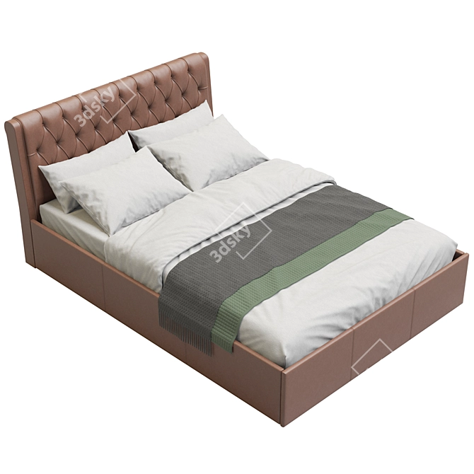 Elegant Jenny Bed Design 3D model image 3