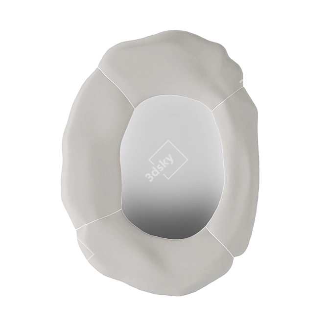 Handcrafted Ceramic Framed Mirror 3D model image 1