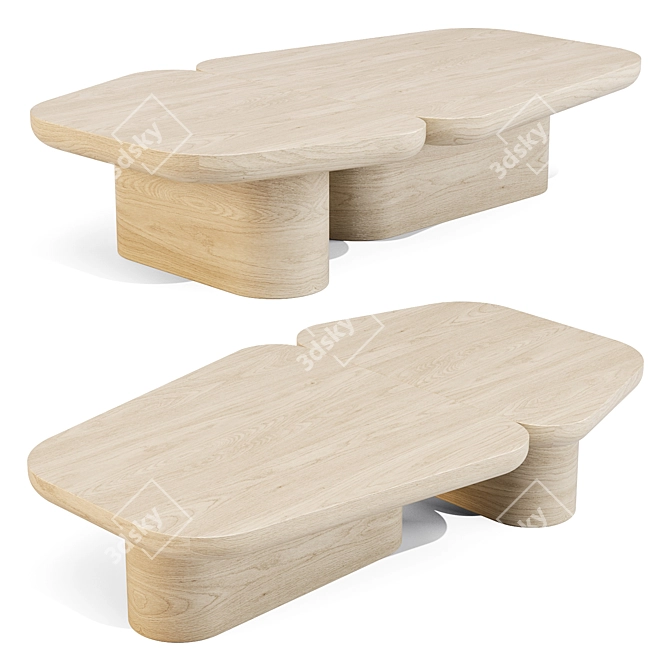 Pangea Unique Dual Coffee Table 3D model image 2